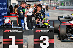 Max Verstappen und Isack Hadjar