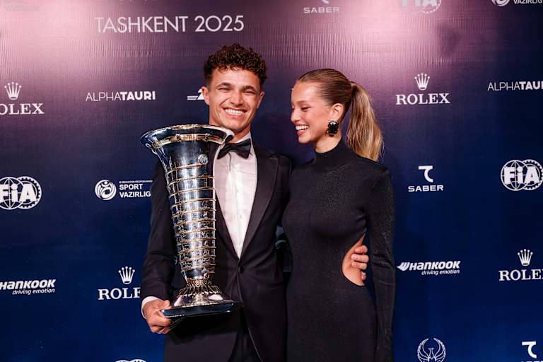Lando Norris mit seiner Freundin Magui bei der FIA-Gala