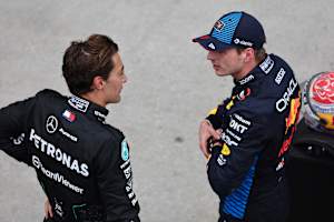 George Russell und Max Verstappen