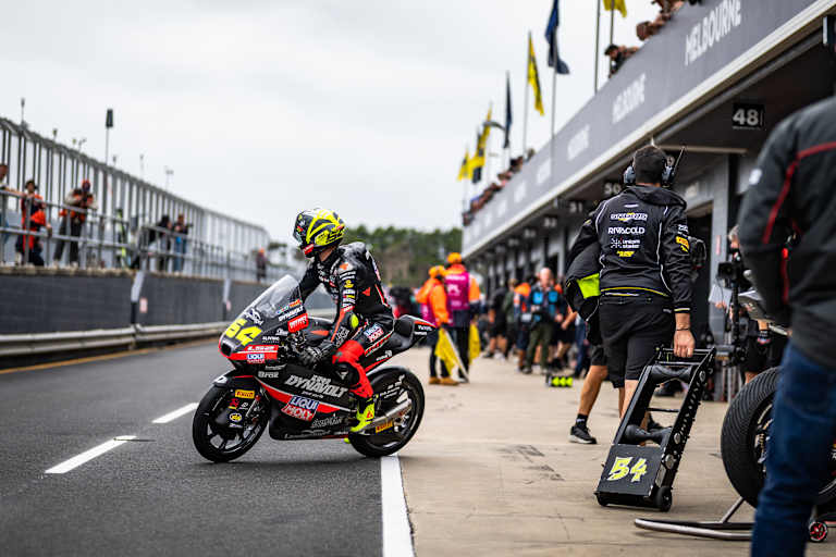 Die Moto3-Bikes blieben am Sonntag in der Box