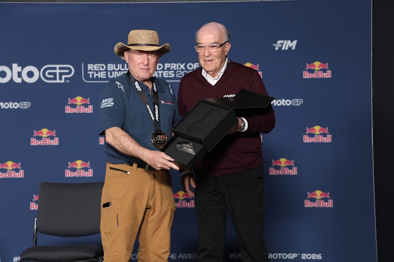 Kenny Roberts mit Carmelo Ezpeleta