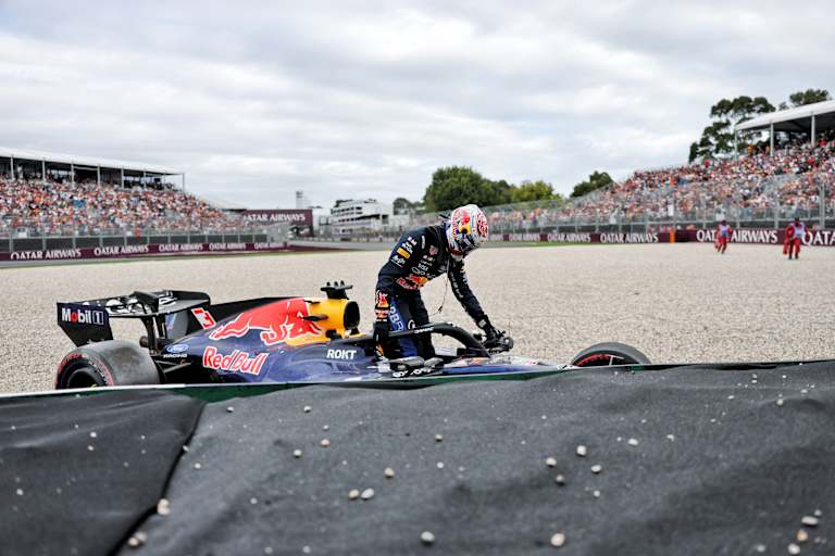 Verstappen unmittelbar nach dem Unfall