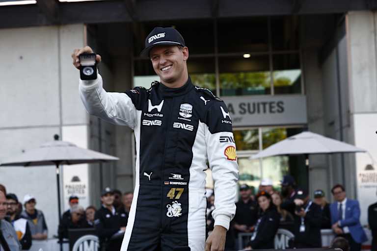 Mick Schumacher beim Qualifying Draw fürs Indianapolis 500