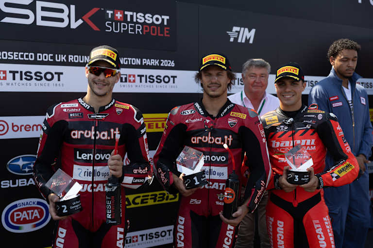 Erste Startreihe mit (v.l.) Lecuona, Bulega und Montella