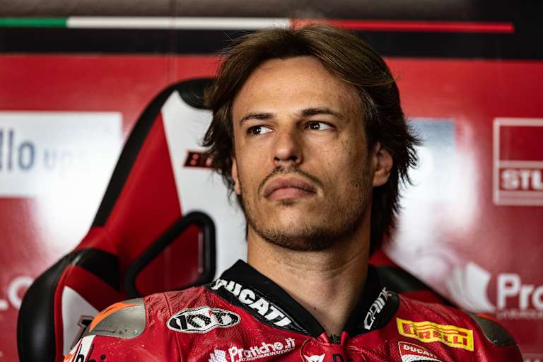 Nicolo Bulega verletzte sich beim Test an der linken Schulter