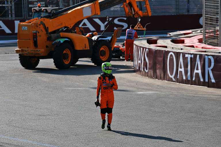 Lando Norris wurde in Baku rausgecrasht