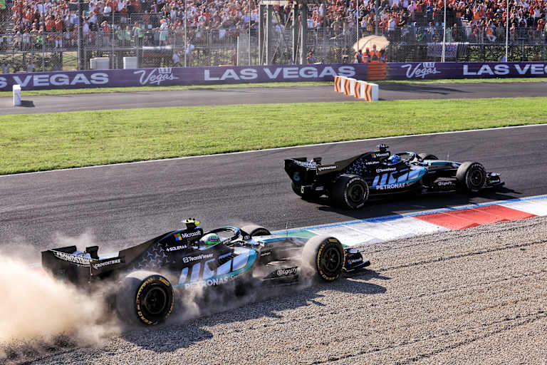 Enge Szene in Monza: Antonelli weicht im Duell mit Russell in den Kies aus