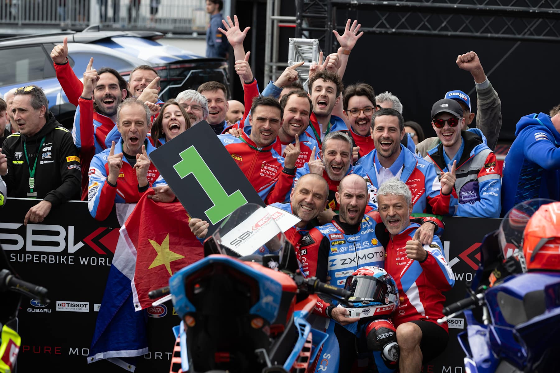 ZXMOTO's Valentin Debise during the Misano WorldSSP weekend
