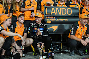 Lando Norris feiert in Abu Dhabi seinen WM-Titel