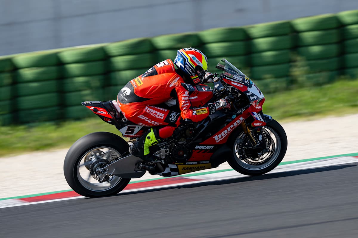 Ducati-Privatier Yari Montella mit der Suter-Schwinge