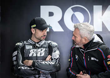 Miguel Oliveira mit seinem BMW-Crew-Chief Andrew Pitt