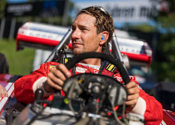 Mathias Lauda im Ferrari seines Vaters Niki Lauda