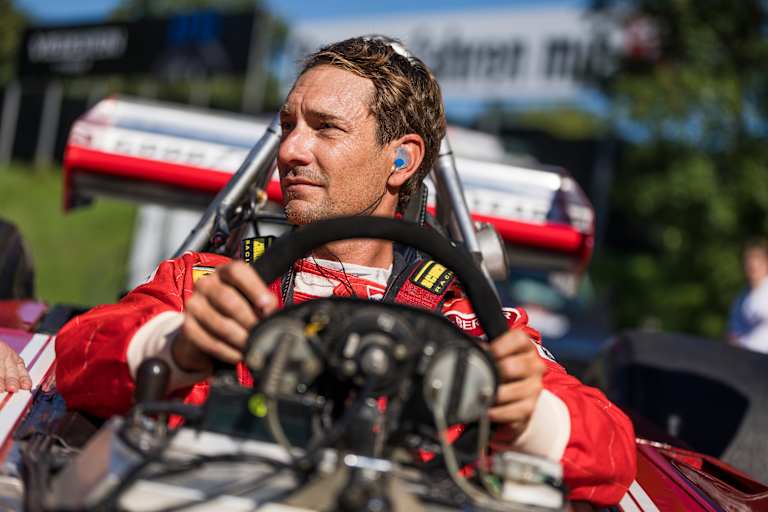 Mathias Lauda im Ferrari seines Vaters Niki Lauda