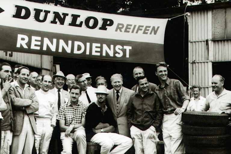 F1-Piloten und Teamchefs 1962 am Nürburgring