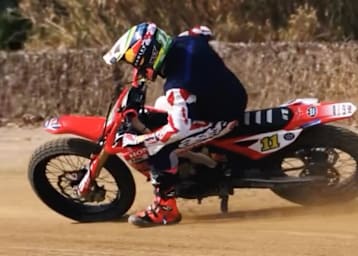 Diogo Moreira auf einer Flat-Track-Honda