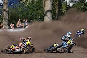 In Heat 6 konnte Dave Meijerink (63) sogar Romano Hummel (666) bezwingen