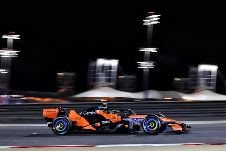 Weltmeister Lando Norris war am Ende des ersten Testtages der Schnellste 