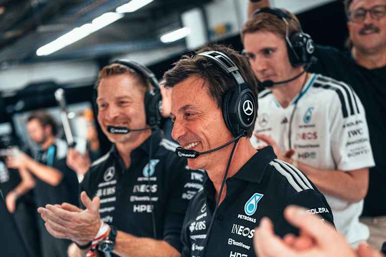 Toto Wolff freute sich über die unerwartete Pole von Kimi Antonelli