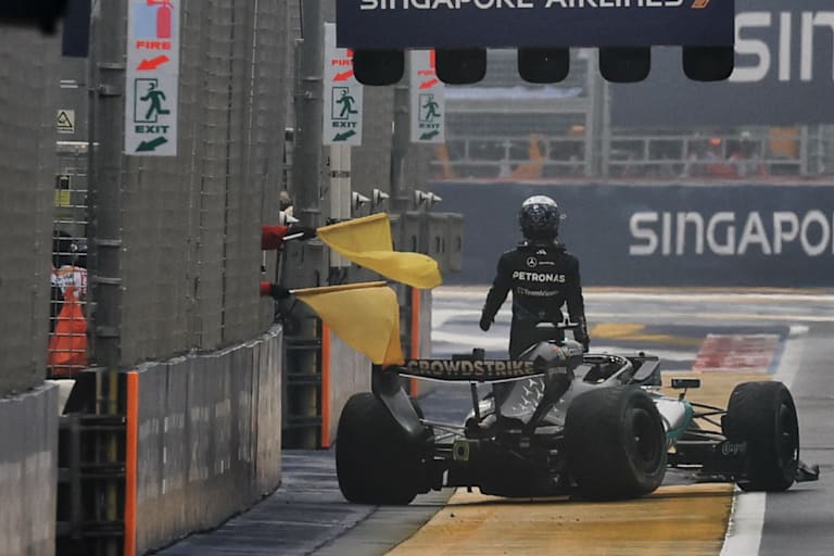 George Russell nach seinem Unfall