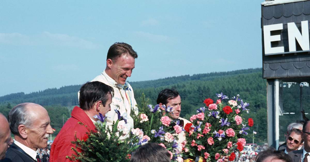 Belgien-GP-vor-60-Jahren-Dan-Gurney-zeigt-einen-Stopp-ohne-Boxen