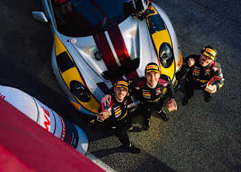 Die Polesetter von Portimão (v.l.n.r.): Picariello, Schuring, Boccolacci