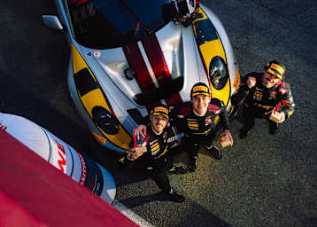 Die Polesetter von Portimão (v.l.n.r.): Picariello, Schuring, Boccolacci