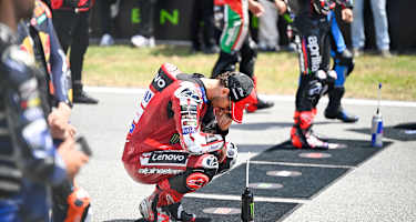 Mitten drin im Drama-GP von Catalunya: Ducati-Pilot Pecco Bagnaia