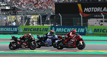 Die Marquez-Brüder überrumpelten Aprilia-Pilot Marco Bezzecchi