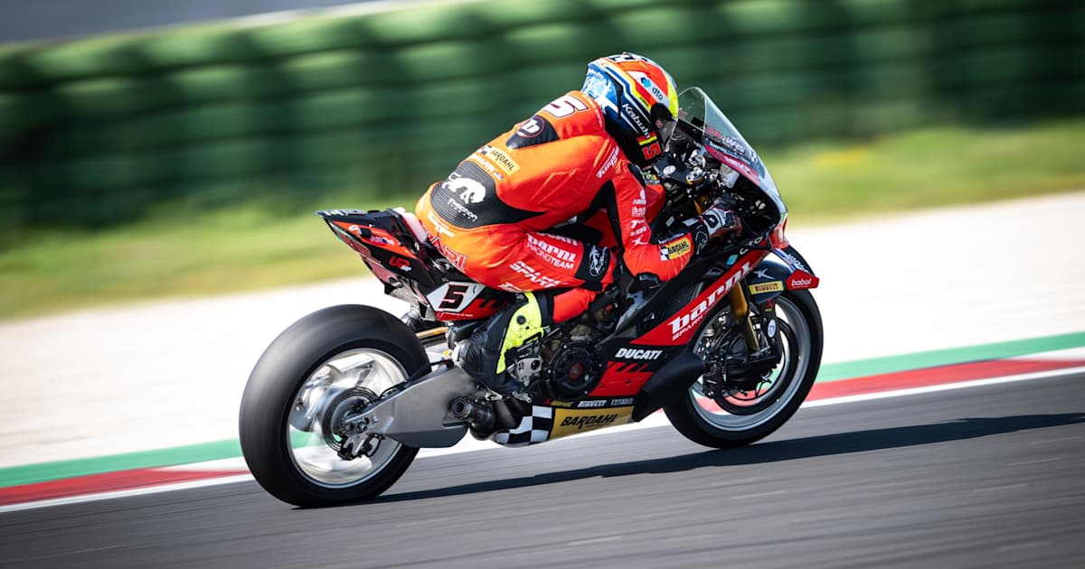 Überraschung: Barni testet neue Suter-Schwinge an der Ducati Panigale ...