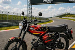 Dieses Simson-Moped wartet auf einen neuen Besitzer