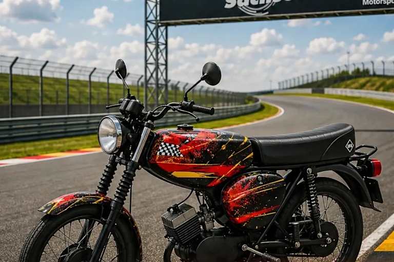 Dieses Simson-Moped wartet auf einen neuen Besitzer