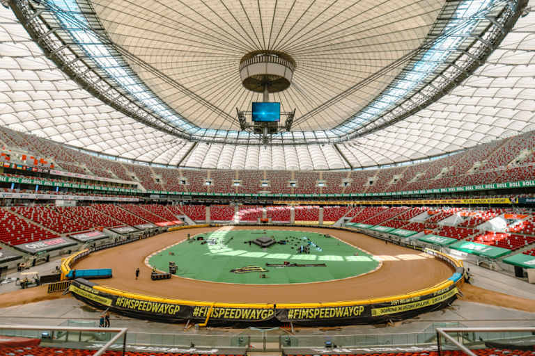 Das prachtvolle Stadion in Warschau