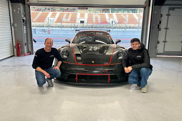 Christian Land und Bastian Buus beim Test in Barcelona