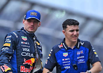 Max Verstappen und Isack Hadjar