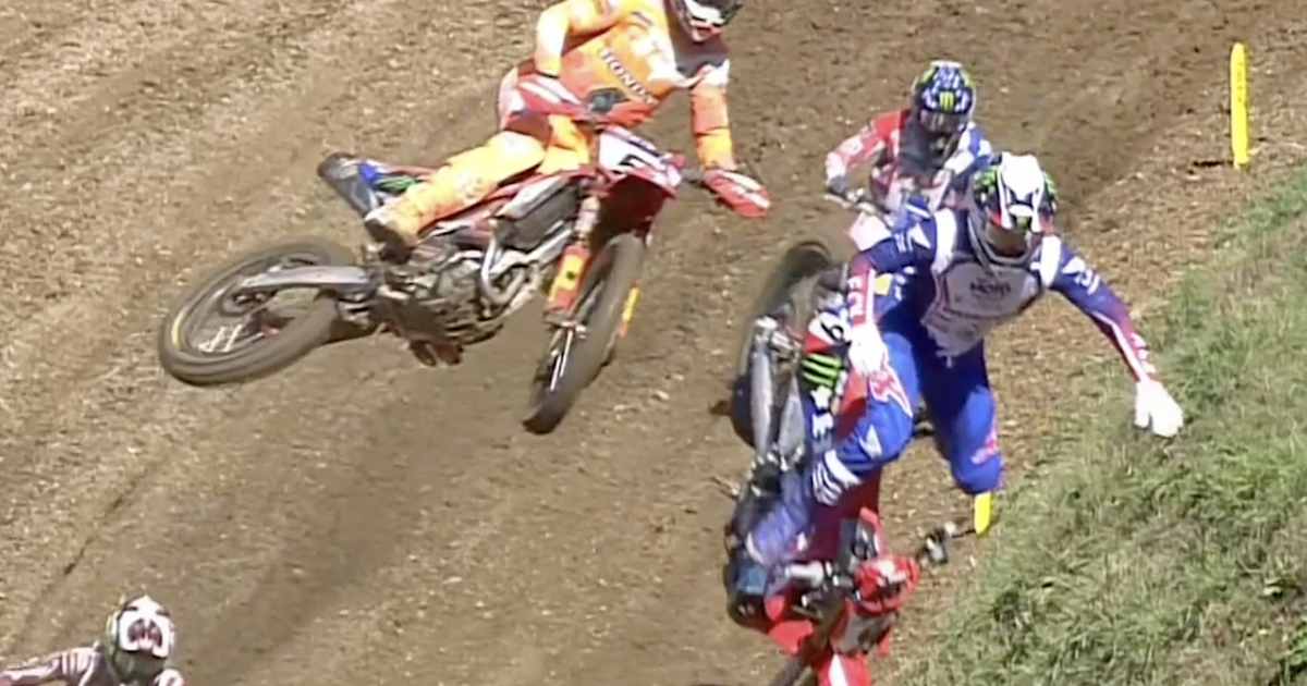 Drama and elimination for France: Tom Vialle crashes at the MXoN in ...