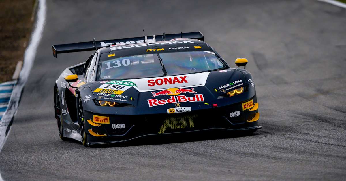 Lamborghini driver Luca Engstler on DTM pole position at Hockenheim ...