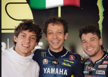 Kimi Antonelli, Valentino Rossi und Marco Bezzecchi