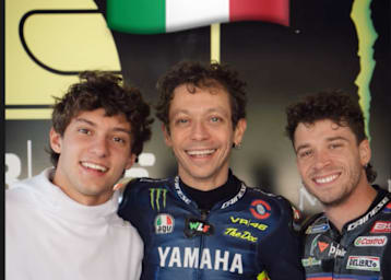 Kimi Antonelli, Valentino Rossi und Marco Bezzecchi