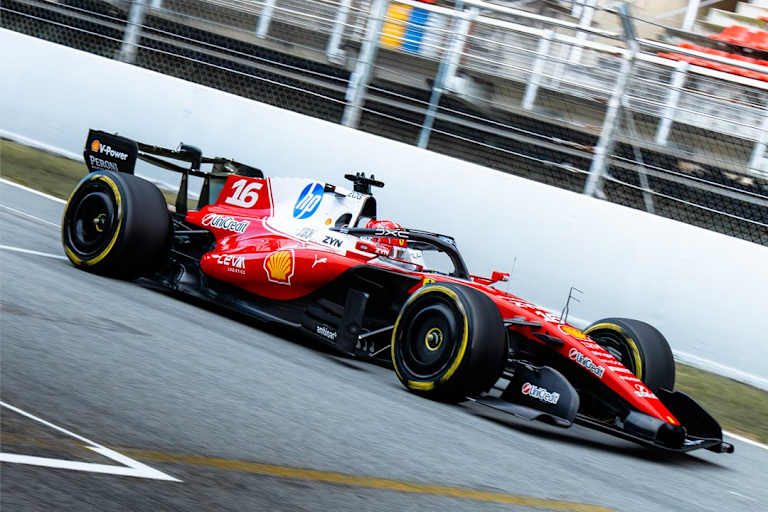 Charles Leclerc im Ferrari – vor dem Regen