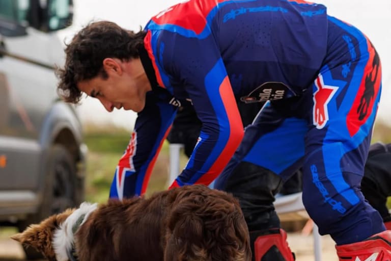 Marc Marquez mit seinem Hund «Turco»