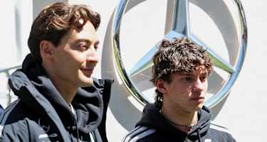 George Russell und Kimi Antonelli sind im Kanada-Sprint die Gejagten