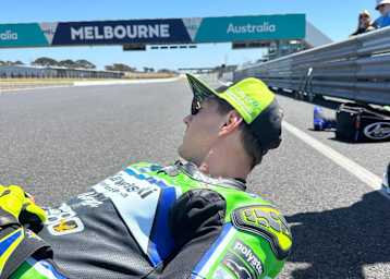 Dominique Aegerter am Boden