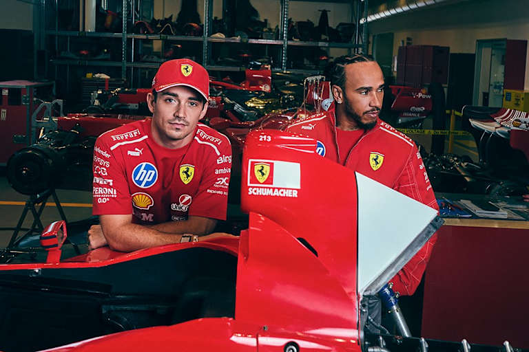 Charles Leclerc und Lewis Hamilton
