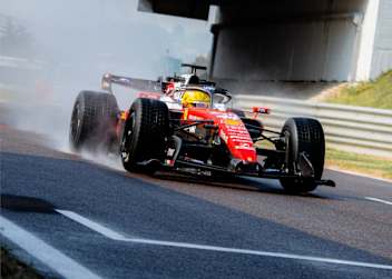 Lewis Hamilton beim Regenreifentest in Fiorano