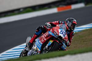 Valentin Debise auf der neuen ZX Moto