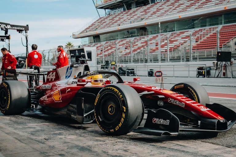 Lewis Hamilton im Ferrari