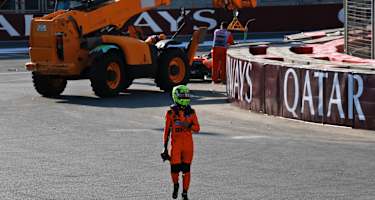 Lando Norris wurde in Baku rausgecrasht