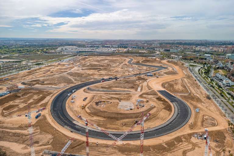 Kurve 12 der neuen F1-Rennstrecke von Madrid