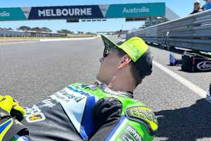 Dominique Aegerter am Boden