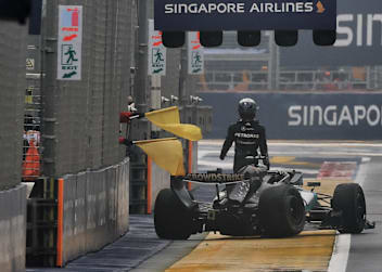 George Russell nach seinem Unfall